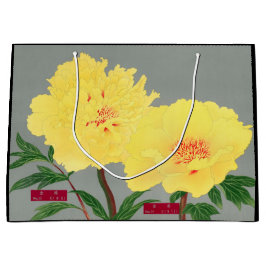 SACOLA PARA PRESENTES GRANDE BOLSA AMARELA E CINZA CHINESA