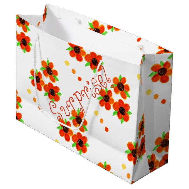 Sacola Para Presentes Grande Bolsa de Aniversário Surpresa (Frente inclinada)