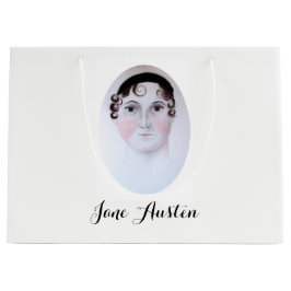 Sacola Para Presentes Grande Bolsa de livros com retrato em aquarela de Jane Au