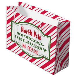 Sacola Para Presentes Grande Bolsa de Natal de Entrega Especial do Polo Norte