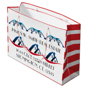 Sacola Para Presentes Grande Bolsa de Papel Imobiliário