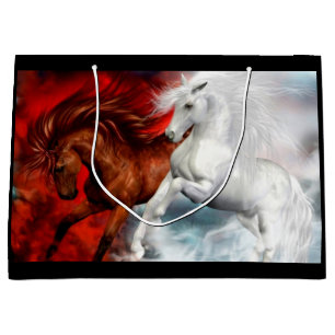 Sacola Para Presentes Grande bolsa de presente de ar e cavalos de incêndio