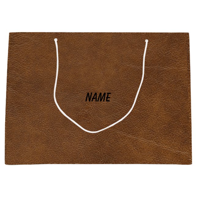 Sacola Para Presentes Grande bolsa de presente de couro (Frente)