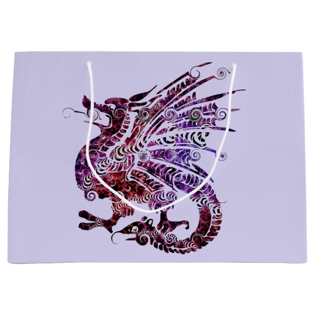 Sacola Para Presentes Grande bolsa de presente de dragão rico (Frente)