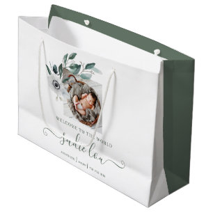 Sacola Para Presentes Grande Bolsa de Presente de Foto Recém-Nascida