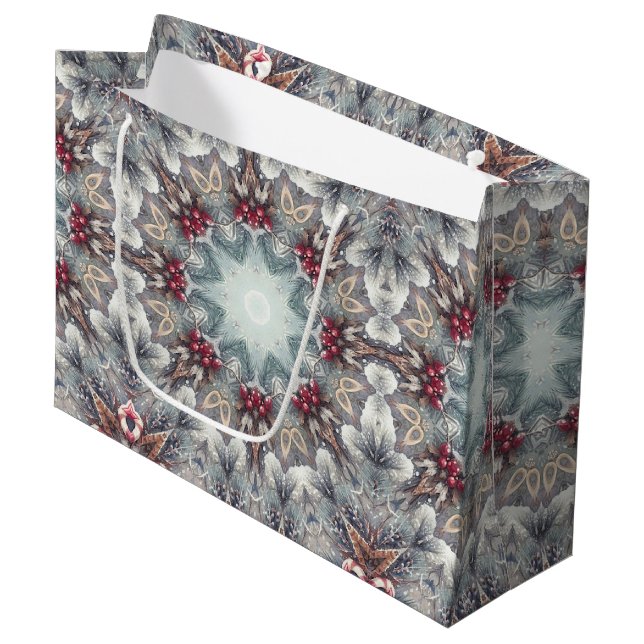 Sacola Para Presentes Grande Bolsa de Presente de Inverno (Frente inclinada)