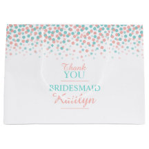 Bolsa de presente de laranja de coral lacrimejante