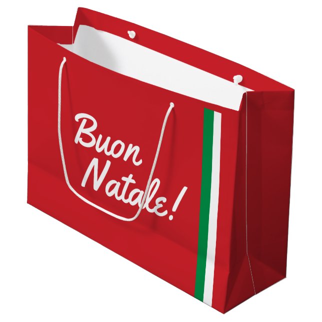Sacola Para Presentes Grande Bolsa de Presente de Natal Italiana (Frente inclinada)