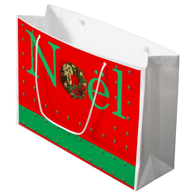 Sacola Para Presentes Grande Bolsa de Presente de Noel (Frente inclinada)