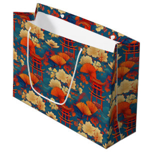 Sacola Para Presentes Grande Bolsa de Presente do Padrão Kimono Japonês
