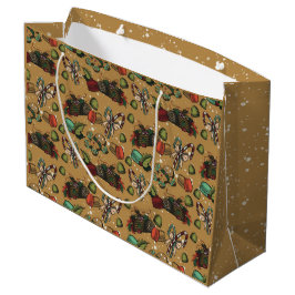 Sacola Para Presentes Grande Bolsa de Presente Grande Coco - Doces de Feriado (