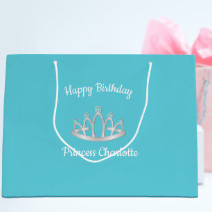 Sacola Para Presentes Grande Bolsa de Presente Grande da Princesa Azul Aqua Tia