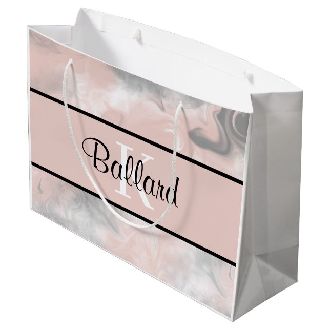 Sacola Para Presentes Grande Bolsa de Presente Monograma (Verso inclinado)