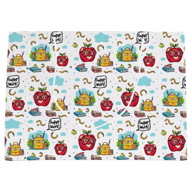 Sacola Para Presentes Grande Bolsa de Presente na Escola Criativa (Frente)