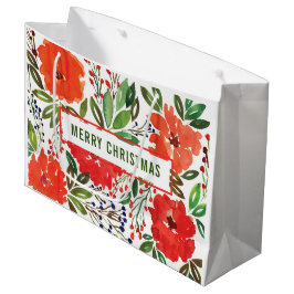 Sacola Para Presentes Grande Bolsa de Presente Pinta de Natal e Mão