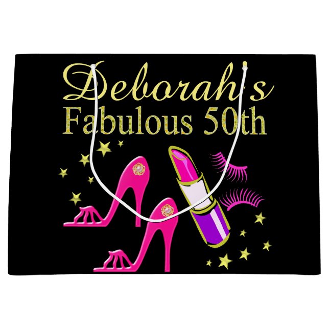 Sacola Para Presentes Grande BOLSA DE PRESENTES DE 50.o ANIVERSÁRIO (Frente)