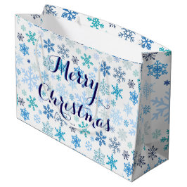 Sacola Para Presentes Grande Bolsa de Regalo Copos de Nieve