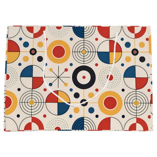 Sacola Para Presentes Grande Bolsa de regalo diseño geométrico (Frente)