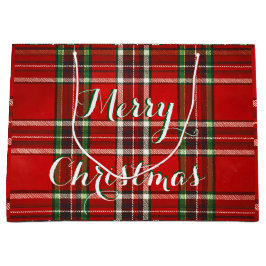 Sacola Para Presentes Grande Bolsa de Regalo Estilo Tartán 