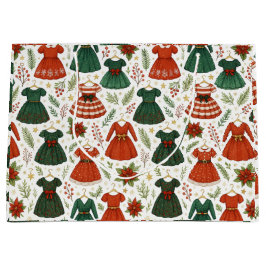 Sacola Para Presentes Grande Bolsa de Regalo Vestidos de Navidad