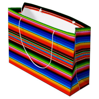 Sacola Para Presentes Grande Bolsa Fiesta Mexicana Serape