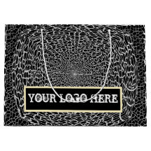 BOLSA GRANDE PARA PRESENTE DOURADO PRETO PRATEADO