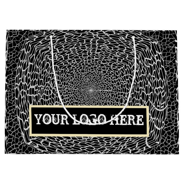 SACOLA PARA PRESENTES GRANDE BOLSA GRANDE PARA PRESENTE DOURADO PRETO PRATEADO (Frente)