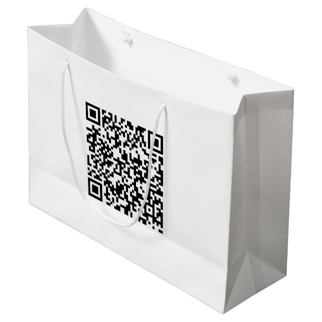 Sacola Para Presentes Grande Bolsa Grande Personalizada com Código QR para Prom (Frente inclinada)