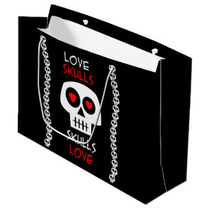 Sacola Para Presentes Grande Bolsa Presente GR Skulls