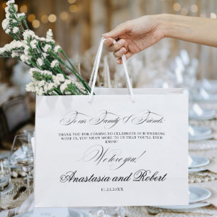 Sacola Para Presentes Grande Bolsas de boas-vindas do casamento moderno