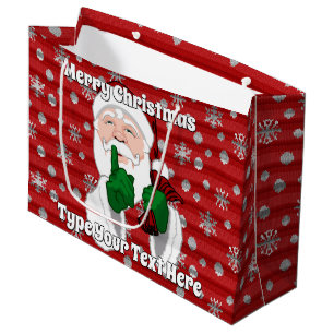 Sacola Para Presentes Grande Bolsas de Cláusulas de Papai Noel Personalizadas