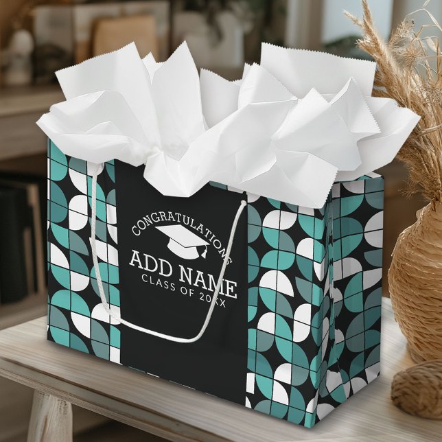 Sacola Para Presentes Grande Boné de formatura Formando parabéns MCM (Custom Gift Bag)