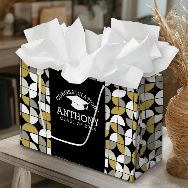 Sacola Para Presentes Grande Boné de formatura Formando parabéns MCM (Custom Gift Bag)