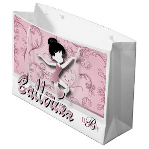 Sacola Para Presentes Grande Boneca Ballerina Tormalina Rosa Personalizar