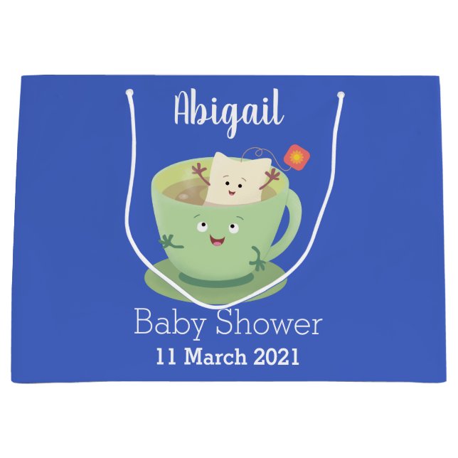 Sacola Para Presentes Grande Bonita taça de cartoon humorista (Frente)