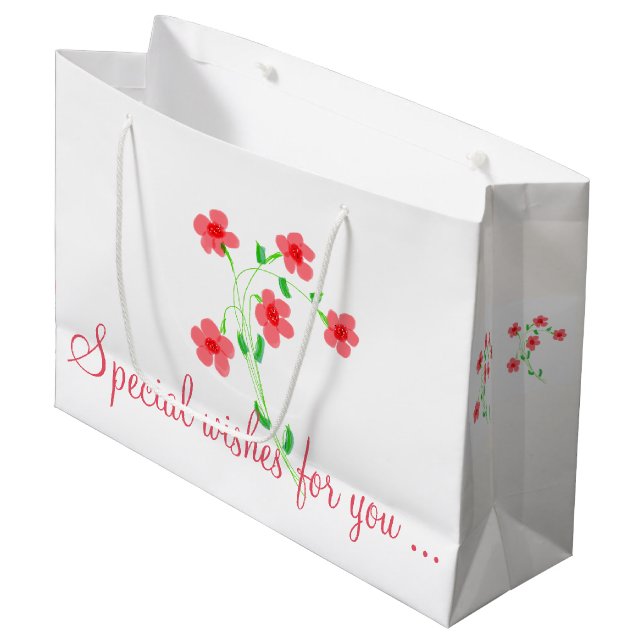 Sacola Para Presentes Grande Bonito Bag de Presente de Aniversário (Frente inclinada)