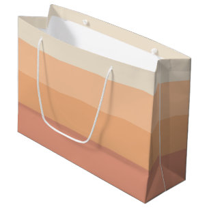 Sacola Para Presentes Grande Bonito Bandas de Pêssego
