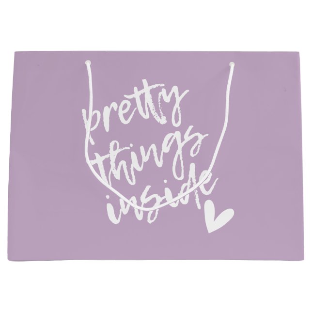 Sacola Para Presentes Grande Bonito Dentro, caligrafia moderna (Frente)