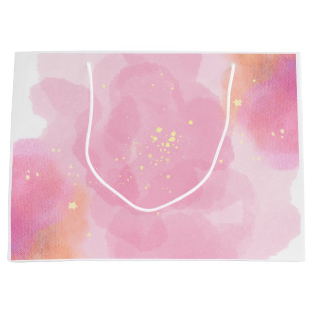 Sacola Para Presentes Grande "Bonito em rosa" Abstrato de Gift Bag (Frente)