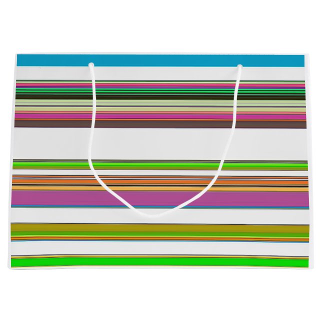 SACOLA PARA PRESENTES GRANDE BONITO FAIXAS (Frente)