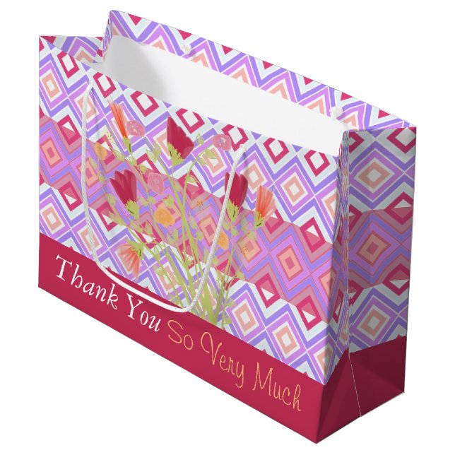 Sacola Para Presentes Grande Bonito Obrigado, Bag (Frente inclinada)