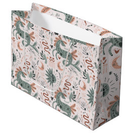 Sacola Para Presentes Grande Bonito padrão fofo em rosa para a menina Aniversár