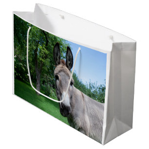 Sacola Para Presentes Grande Bonito Retrato Donkey