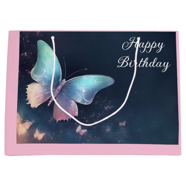 Sacola Para Presentes Grande Bonito Shimmerfly Bift Bag (Frente)