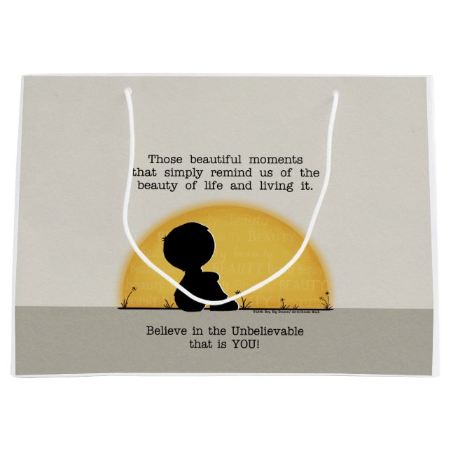 Sacola Para Presentes Grande Bons momentos (Frente)