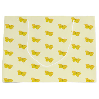 Sacola Para Presentes Grande Borboleta Amarela Brimstone