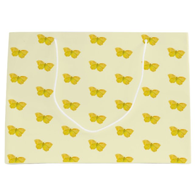 Sacola Para Presentes Grande Borboleta Amarela Brimstone (Frente)