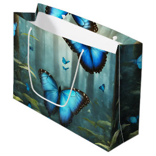 Sacola Para Presentes Grande Borboleta Azul Morpho