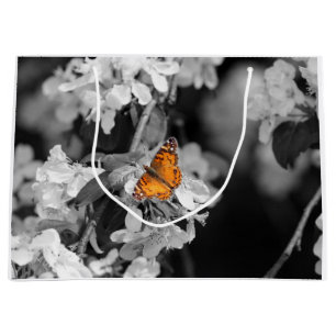 Sacola Para Presentes Grande Borboleta-Dama Americana No Blossom Gift Bag