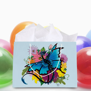 Sacola Para Presentes Grande Borboleta Dragão